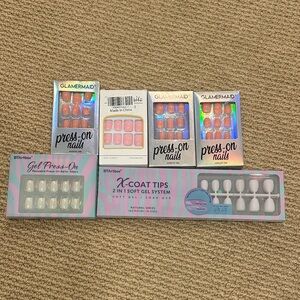 NEW Glamermaid and BTArtbox  Press-On Nails Sets + X-Coat Tips